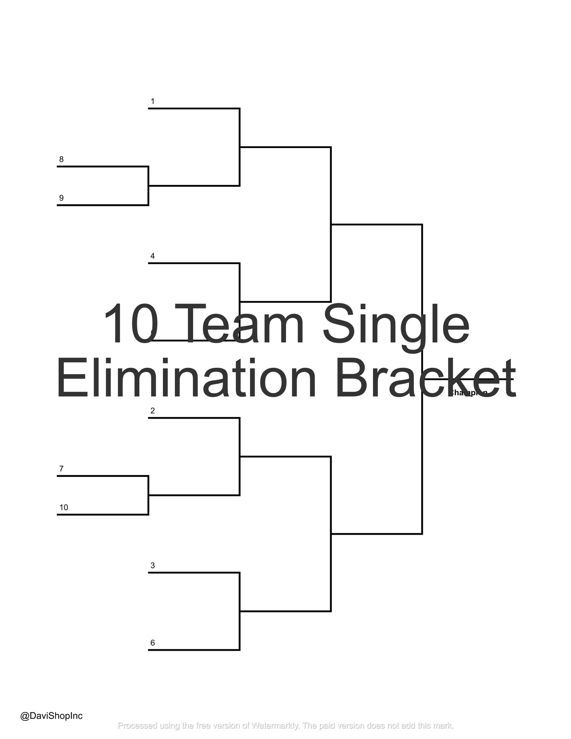 Where Can You Find the Best 10 team bracket?